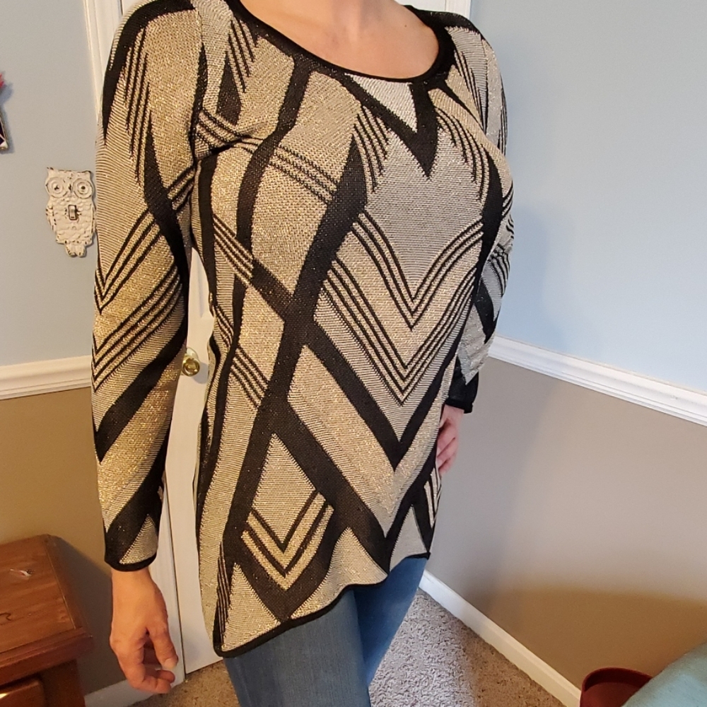 Black and gold sweater
